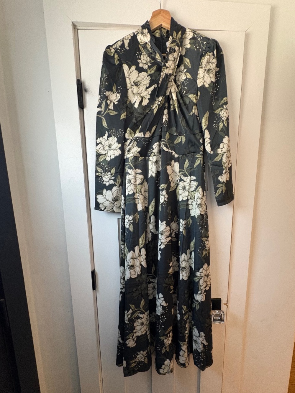 Green floral dress